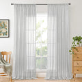 BGment Light Grey Linen Curtains 96 Inch Length by BGment