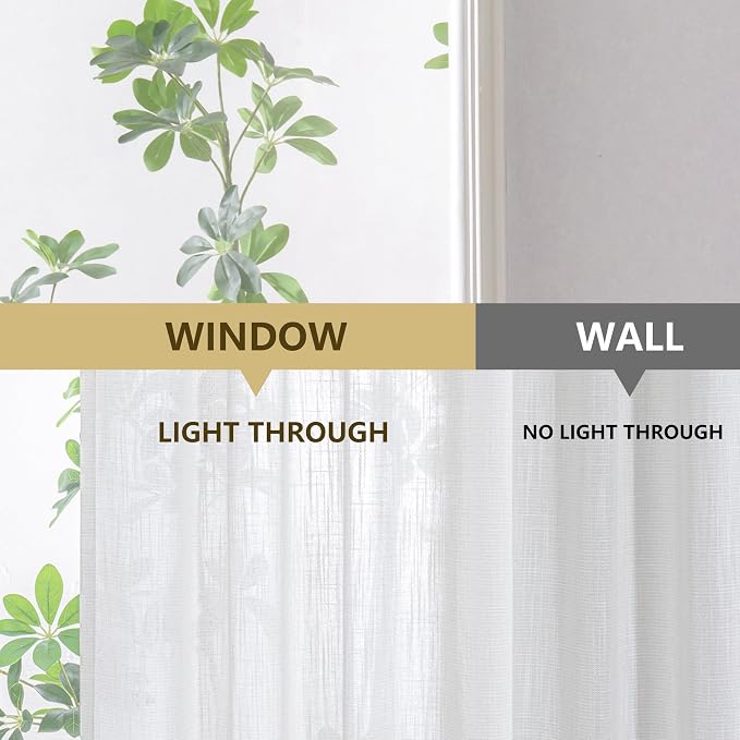 MYSKY HOME Natural Curtains 30 Inch Long - Image 9