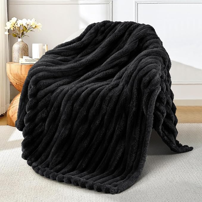 Exclusivo Mezcla Striped Fleece Throw Blanket by ExclusivoMezcla