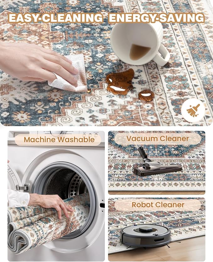Washable Runner Rug 2.5x14, Long Kitchen Rugs Non-Slip, Soft Hallway Runner - Image 8