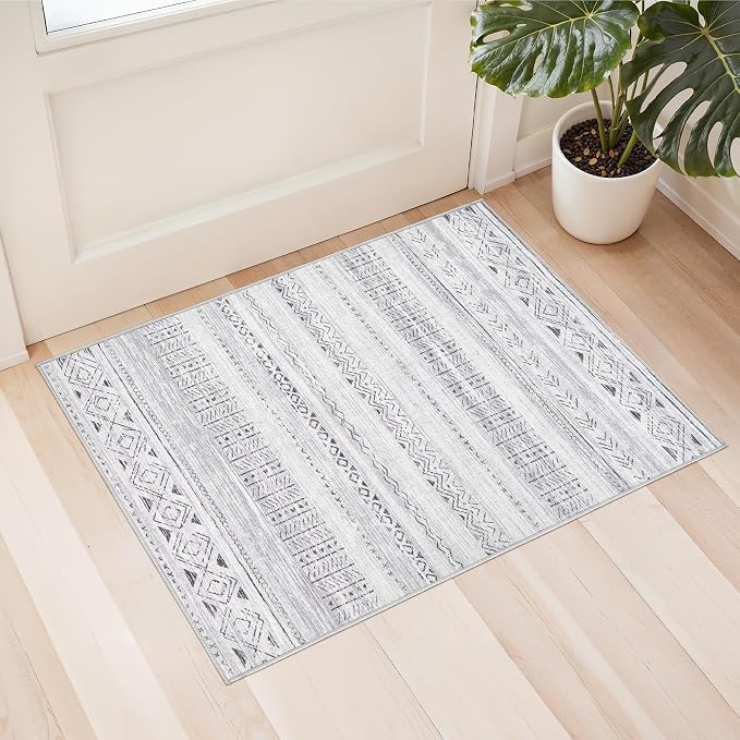 cotiled Washable 2x3 Entryway Rugs: Boho Moroccan Soft Small Rug | Solve Modern by COTILED