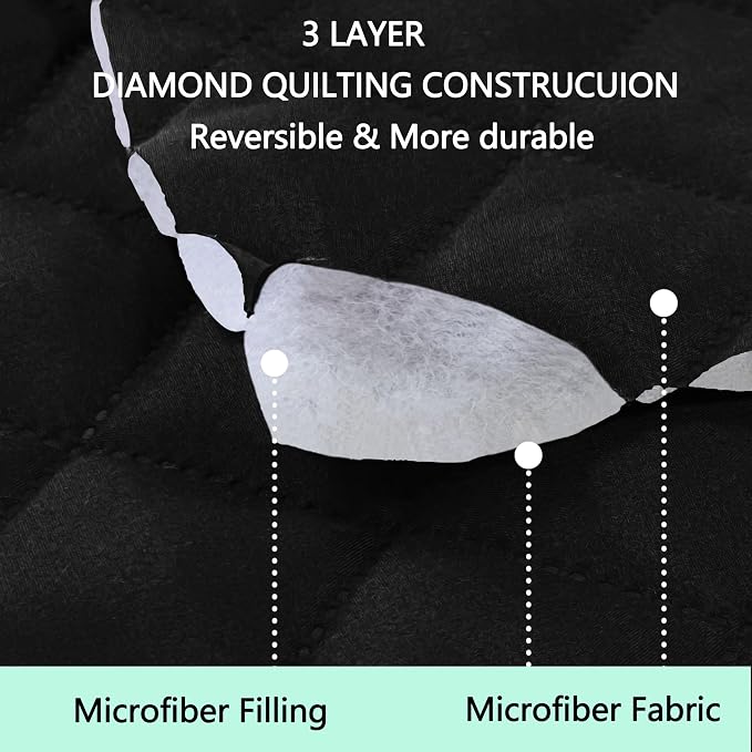 Reversible Couch Cover for 3 Cushion, Pet Friendly Water Repellent Couch Sofa - Image 3