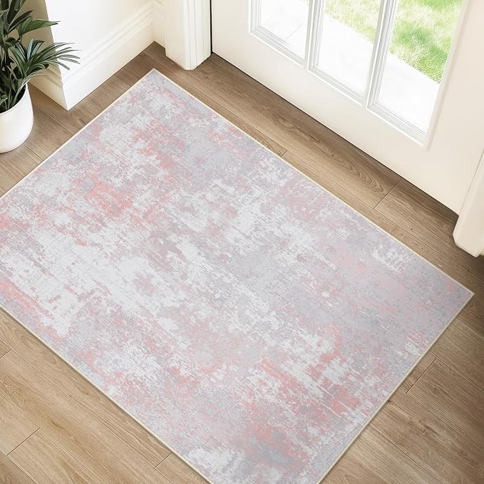 RELEANY Washable 2'x3' Abstract Area Rug by RELEANY