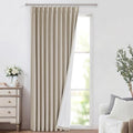 Vision Home Sand Pinch Pleated Full Blackout Curtains Linen Blended Room by VisionHome