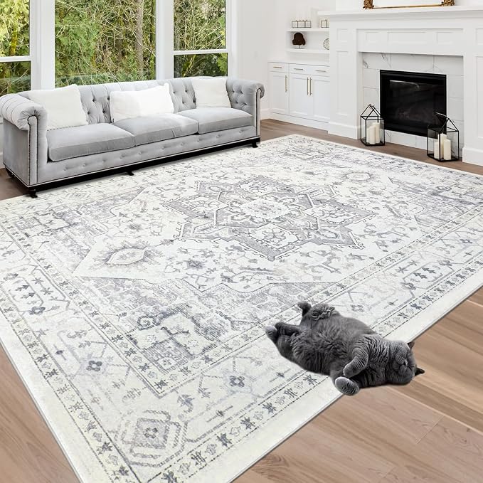 8x10 Washable Area Rugs for Living Room, Dining Room | Ultra Soft Faux Wool - Image 9