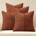 MIULEE Fall Boho Farmhouse Rust Decorative Throw Pillow Covers 20x20 Inch 4 by MIULEE