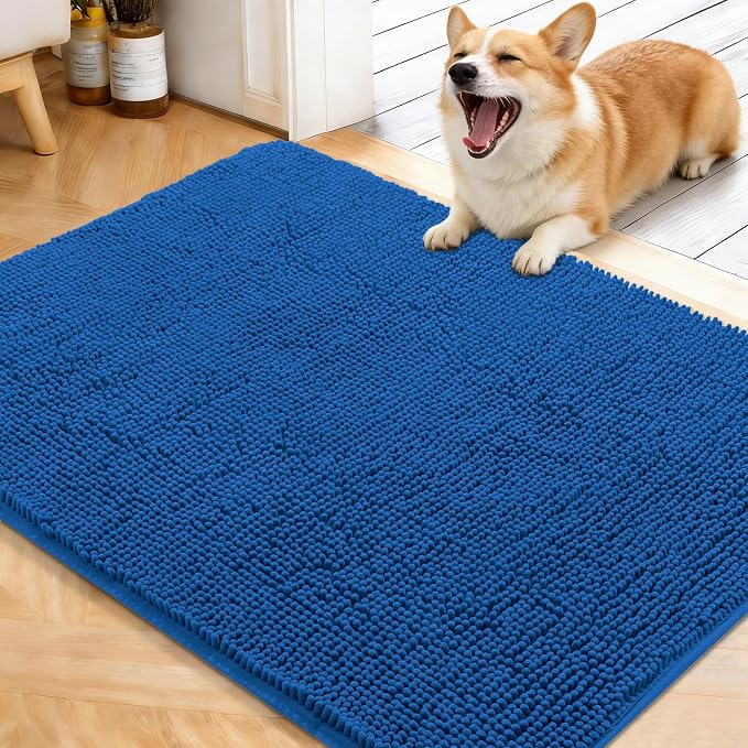 OLANLY Dog Door Mat for Muddy Paws 40x32, Super Absorbent Chenille Mud Mat | by OLANLY