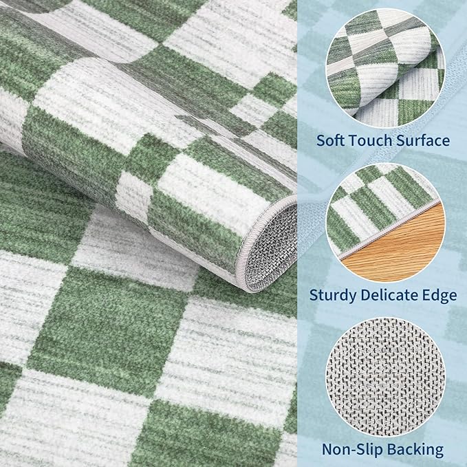 GarveeHome 2x10 Checkered Kitchen Runner Rug - Image 6