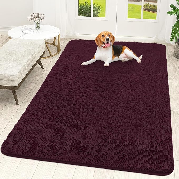 OLANLY Dog Door Mat for Muddy Paws 70x46, Super Absorbent Chenille Mud Mat | by OLANLY