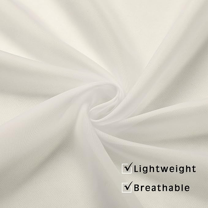 Ivory Sheer Curtains 63 Inches Long - Image 4
