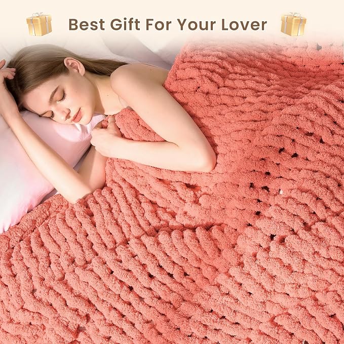 L'AGRATY Chunky Knit Throw Blanket - Image 7