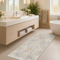 Washable Bathroom Runner Rug 2x5, Non Slip Runner by HazoHaus