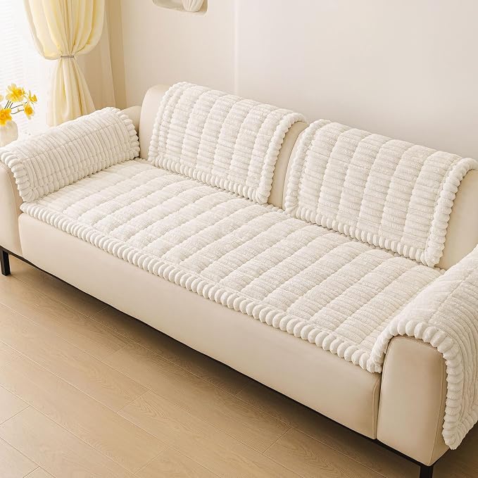Couch Cover for Dogs, Washable Non Slip Plush Flannel Sofa Protector | Thick - Image 9