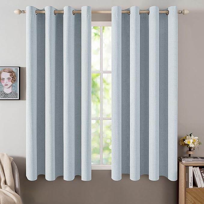 MIULEE 100% Blackout Linen Curtains by MIULEE