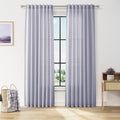 Lavender Purple Linen Curtains 84 Inch Length 2 Panels Set by Nanspring