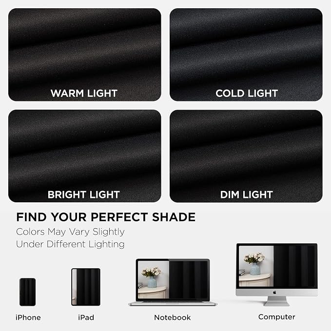 Joydeco Blackout Curtains 108 Inch Long 2 Panels, Long Black Out Curtains - Image 6