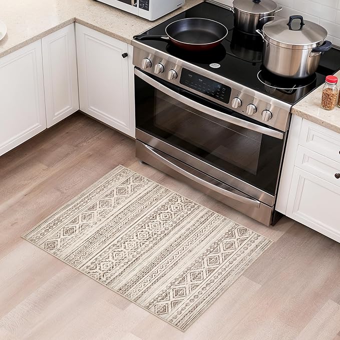 cotiled Washable 2x3 Entryway Rugs: Boho Moroccan Soft Small Rug | Solve Modern - Image 3