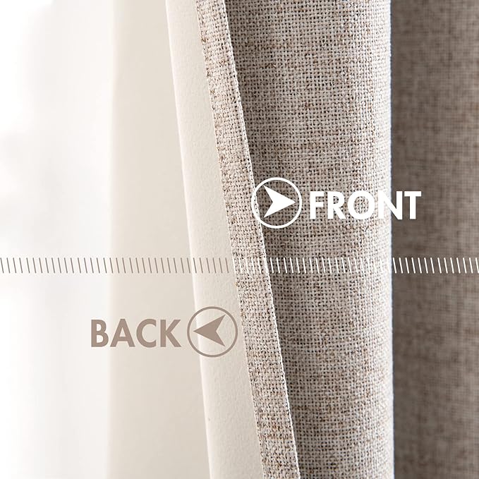 MIULEE 100% Blackout Linen Curtains - Image 6