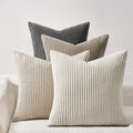 Topfinel 4 Packs Natural Decorative Throw Pillows Covers 16x16 Inch by Topfinel