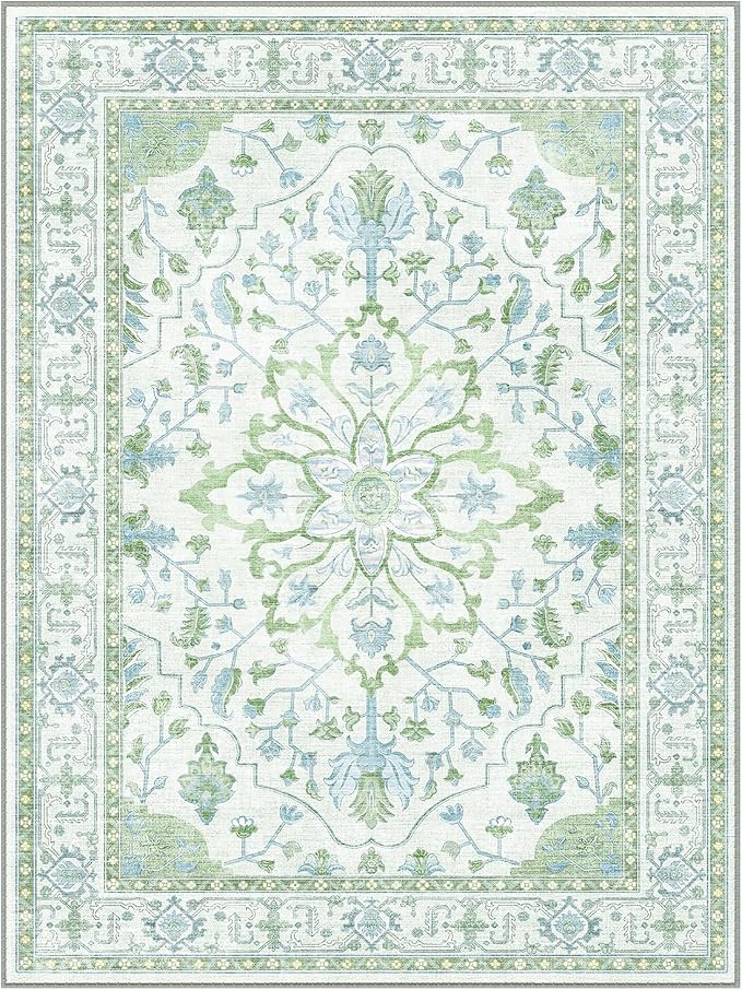 RELEANY Washable Area Rug, Small 2'x4', Water Repellent, Pet Friendly, Vintage - Image 9
