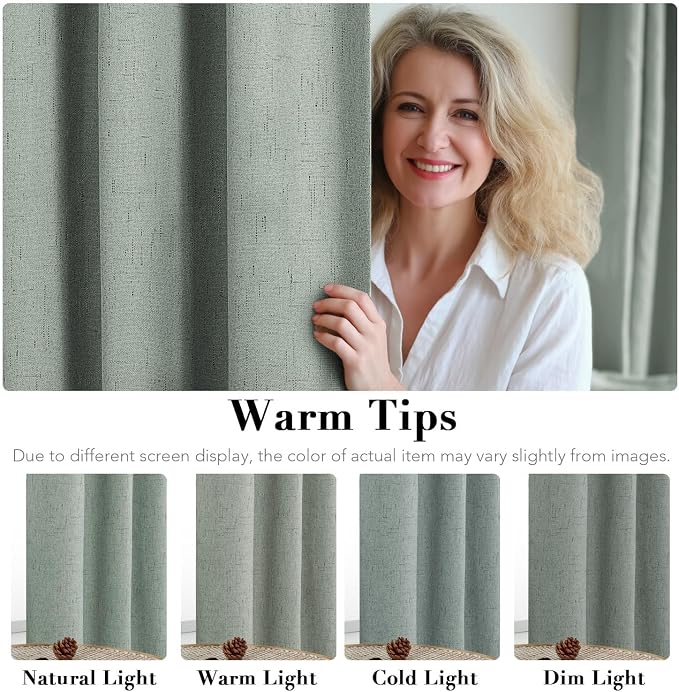 H.VERSAILTEX Linen Curtains 100% Blackout Curtains - Image 5