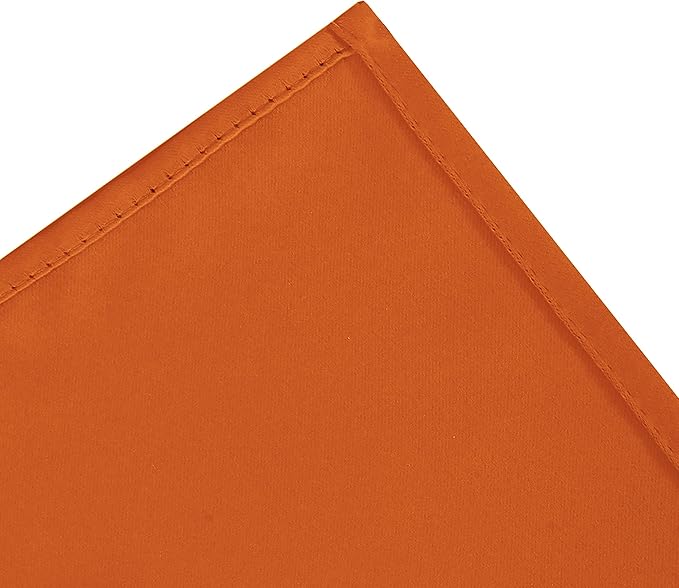 Orange Blackout Curtains 52 x 63 Inch Length/Set of 2 Curtain Panels/Thermal - Image 8