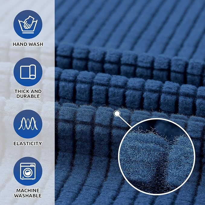 Stretch Oversized Couch Covers for Sofa Slipcover, Classic Blue | 1-Piece - Image 3