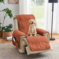Orange Quilted Recliner Covers, Waterproof Large Recliner Chair Covers by Pamhaven