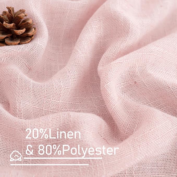36 Inch Length Linen Semi Sheer Curtains - Image 2