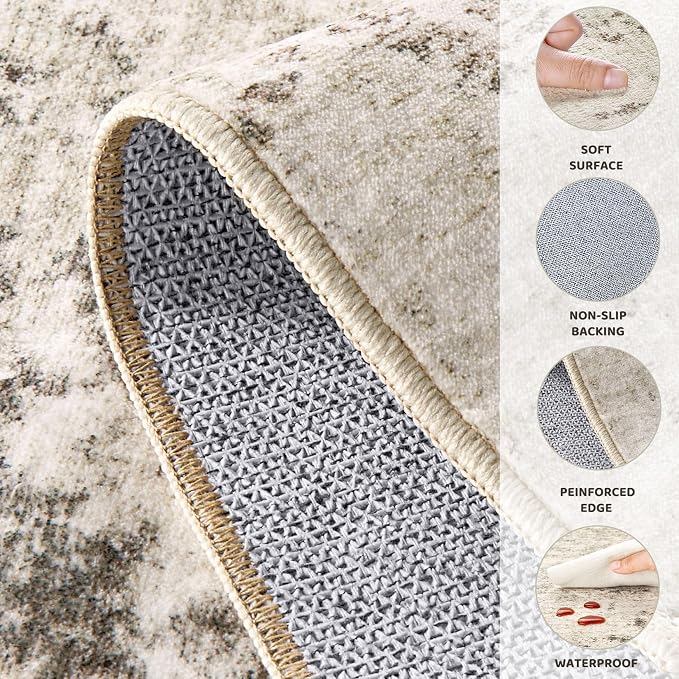UERMEI 8ft Round Area Rug Living Room Rugs - Image 9