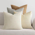 MIULEE Soft Corduroy Decorative Throw Pillow Covers Neutral 18x18 | Set of 4 by MIULEE