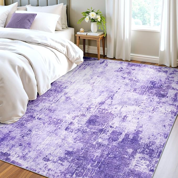 RELEANY Washable 4'x6' Abstract Area Rug - Image 3