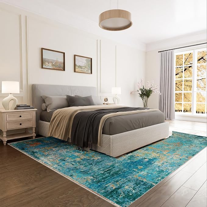 RELEANY Washable 8'x10' Abstract Area Rug - Image 8