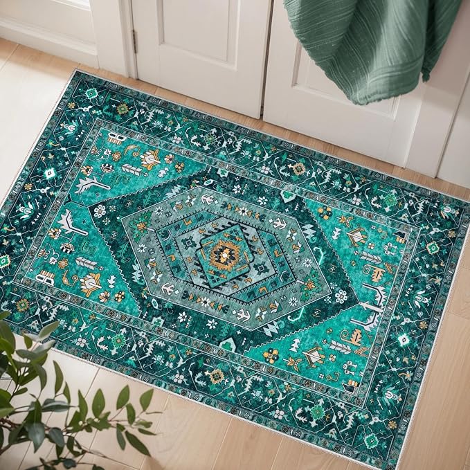 SERISSA 2x3 Washable Non Slip Boho Small Area Rug by SERISSAHomeDecorCollection