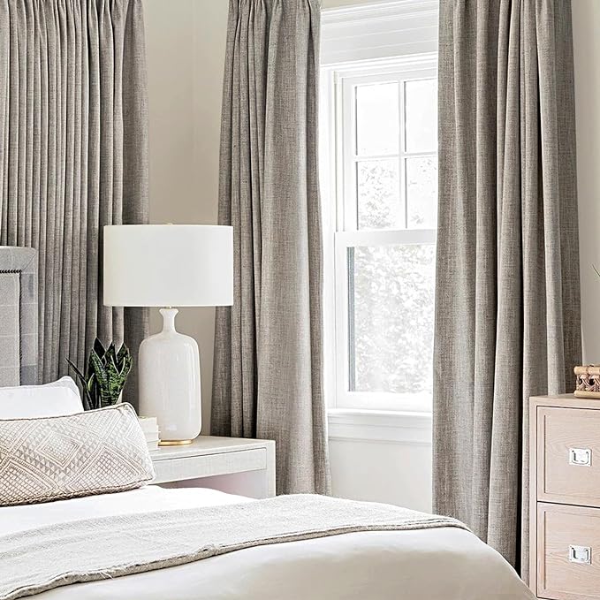 MIULEE 100% Blackout Linen Curtains - Image 2