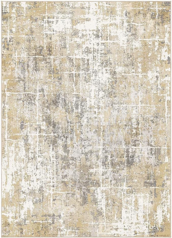 DMOYEST Area Rug Living Room Rugs 6x9 Washable Abstract Carpet | Neutral Modern - Image 9