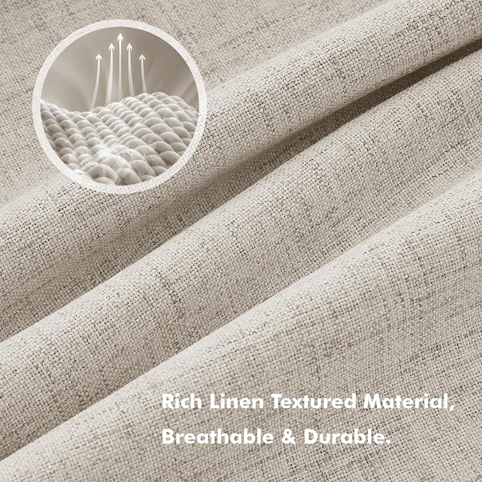 MIULEE 100% Blackout Linen Curtains - Image 3