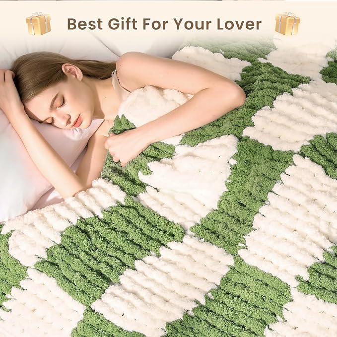 L'AGRATY Chunky Knit Throw Blanket - Image 7