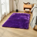 duduta Purple Faux Sheepskin Fur Rug 3x5 ft, Fluffy Carpet Rug | Shag Fuzzy by duduta
