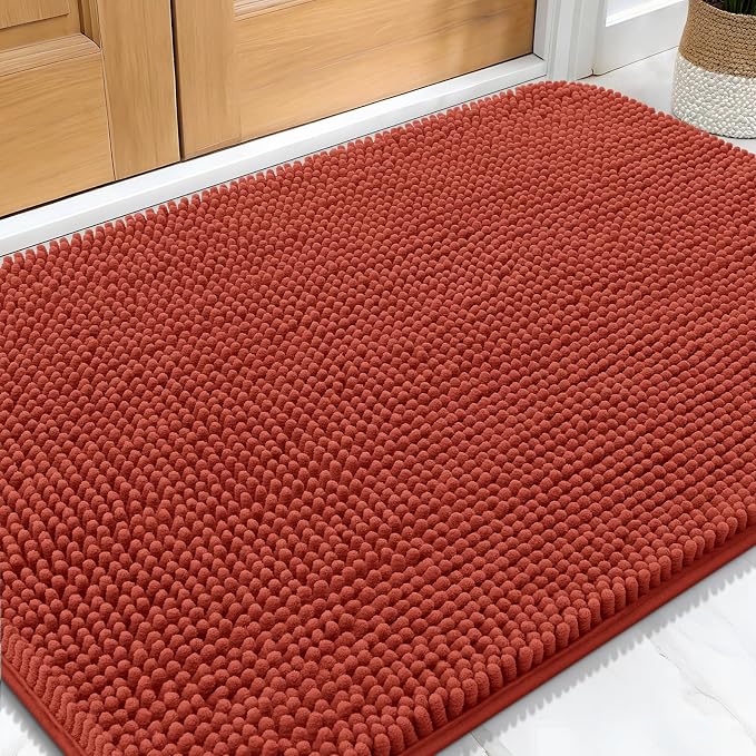 OLANLY Dog Door Mat for Muddy Paws 30x20, Super Absorbent Chenille Mud Mat | by OLANLY