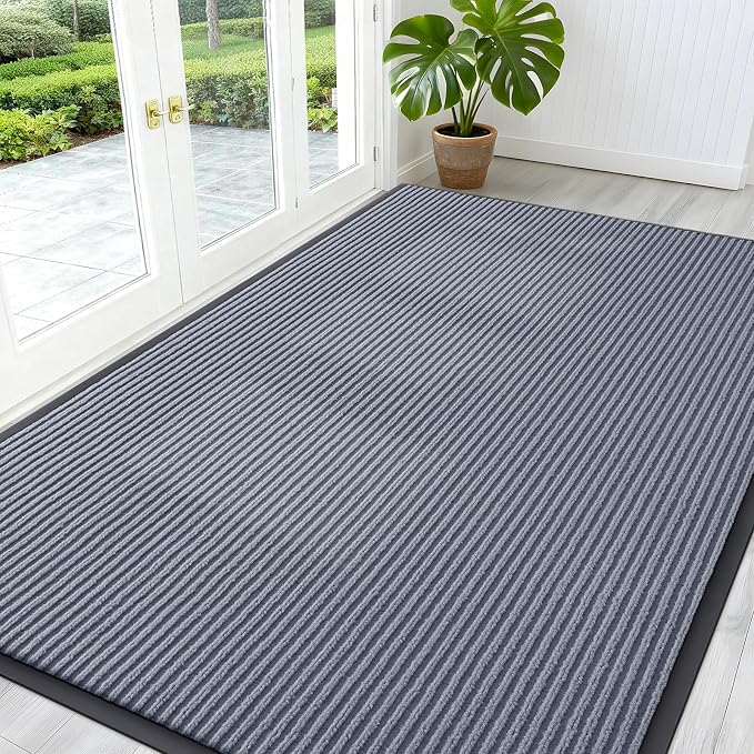 OLANLY Front Door Mat 59x40, Waterproof Heavy-Duty Indoor Outdoor Doormat | Ash by OLANLY