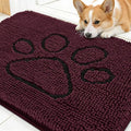 OLANLY Dog Door Mat for Muddy Paws 30x20, Paw Print Design Chenille Mud Mat | by OLANLY