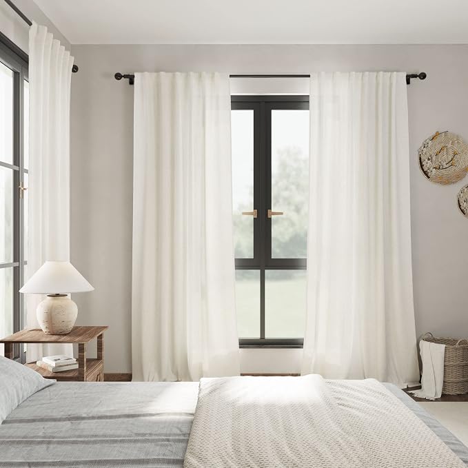 Cream Cafe Curtains 54 Inch Length - Image 7