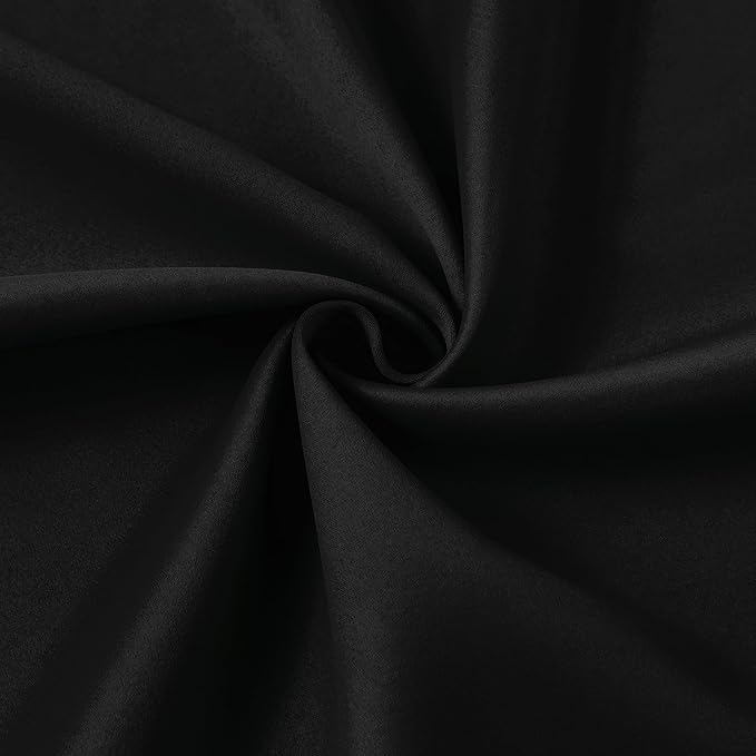 Black Pinch Pleated Curtains 144 Inches Long Wall Curtains, Elegant and Sleek - Image 7