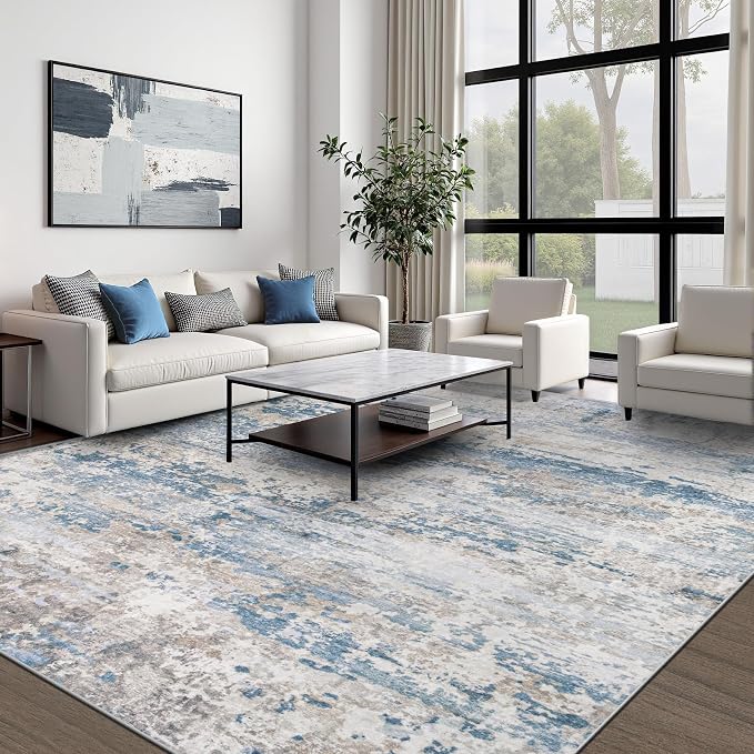 pmtsns Area Rugs 8x10 for Living Room: Washable Rug Modern Abstract Neutral - Image 6