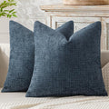 MIULEE Decorative Couch Throw Pillow Covers 18x18 Inch Navy Blue 2 Pack | by MIULEE