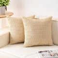 Aegero Pack of 2 Corduroy Decorative Throw Pillow Covers 20x20 Inch by Unknown