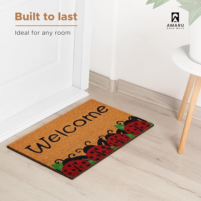Coir Welcome Mat, 17 x 29 in | 100% Natural Coir, Anti-Shedding, Durable PVC - Image 5