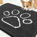 OLANLY Dog Door Mat for Muddy Paws 30x20, Paw Print Design Chenille Mud Mat | by OLANLY