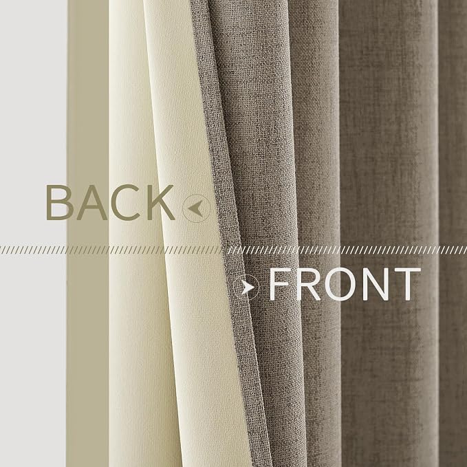 MIULEE 100% Blackout Linen Curtains - Image 6